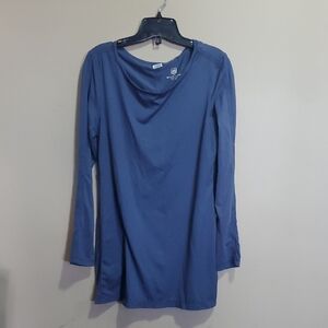 Mondetta Blue Long Sleeve Mini Dress/tunic Top Size Medium